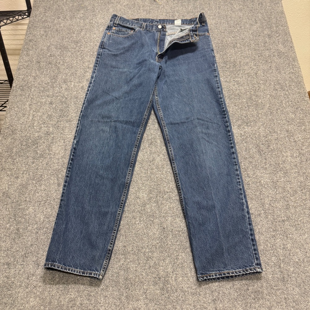 VTG Levis 550 Denim Jeans Mens 36x34 Dark Washed Made In USA 90s Paper Tag
